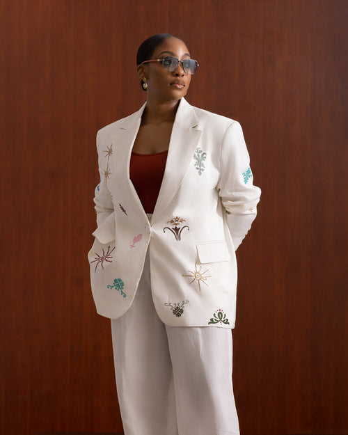 Liora Linen Blazer Set