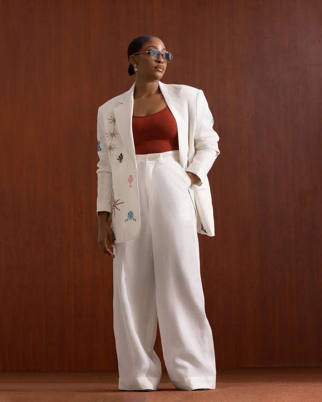 Liora Linen Blazer Set