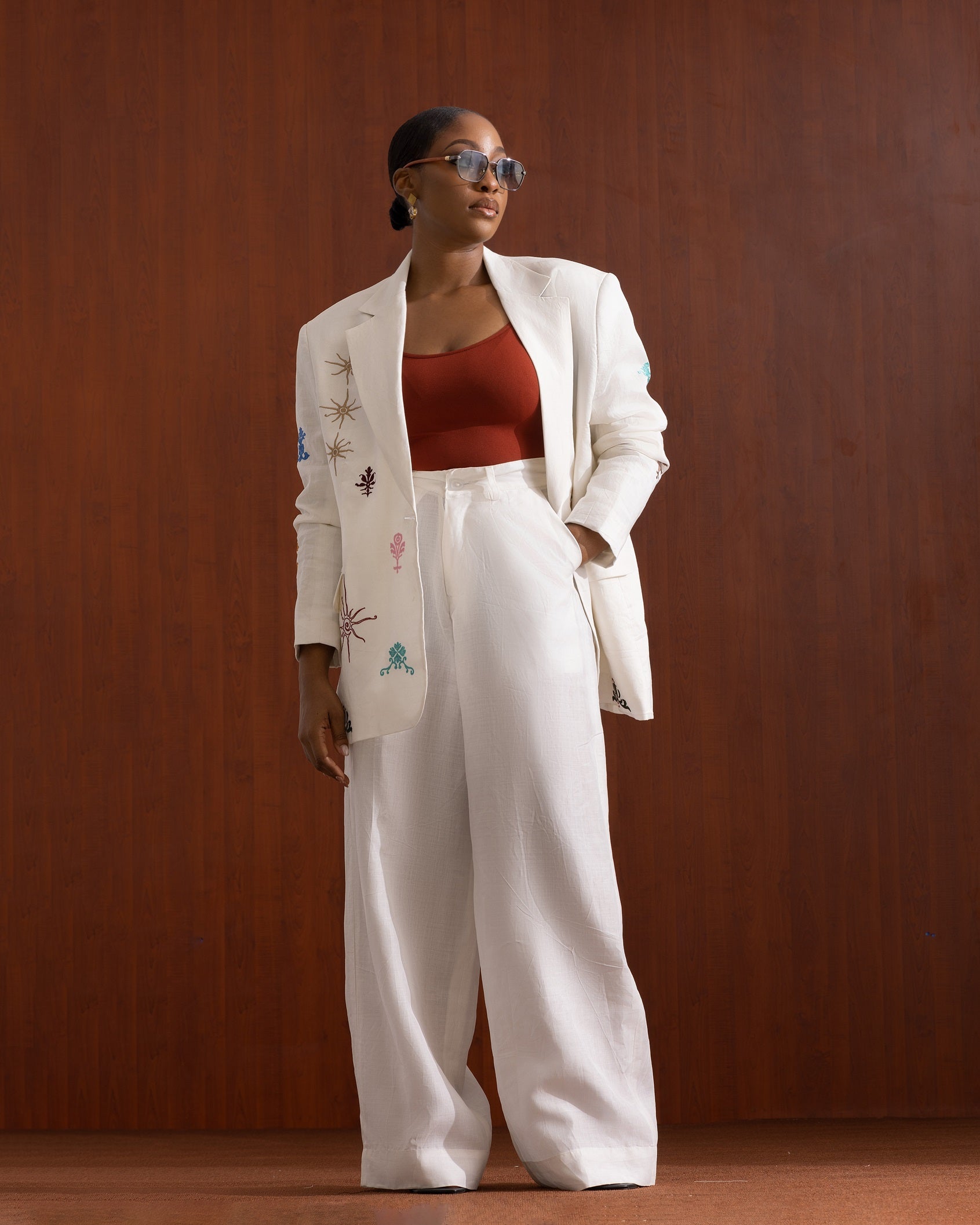 Liora Linen Blazer Set