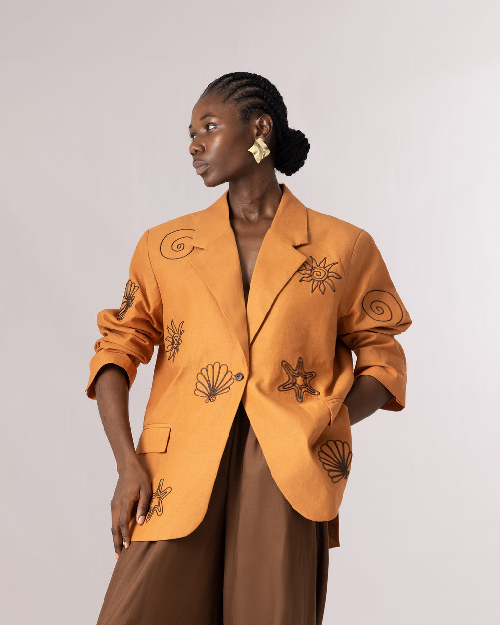 Roga Terra Oversized Linen Blazer Set