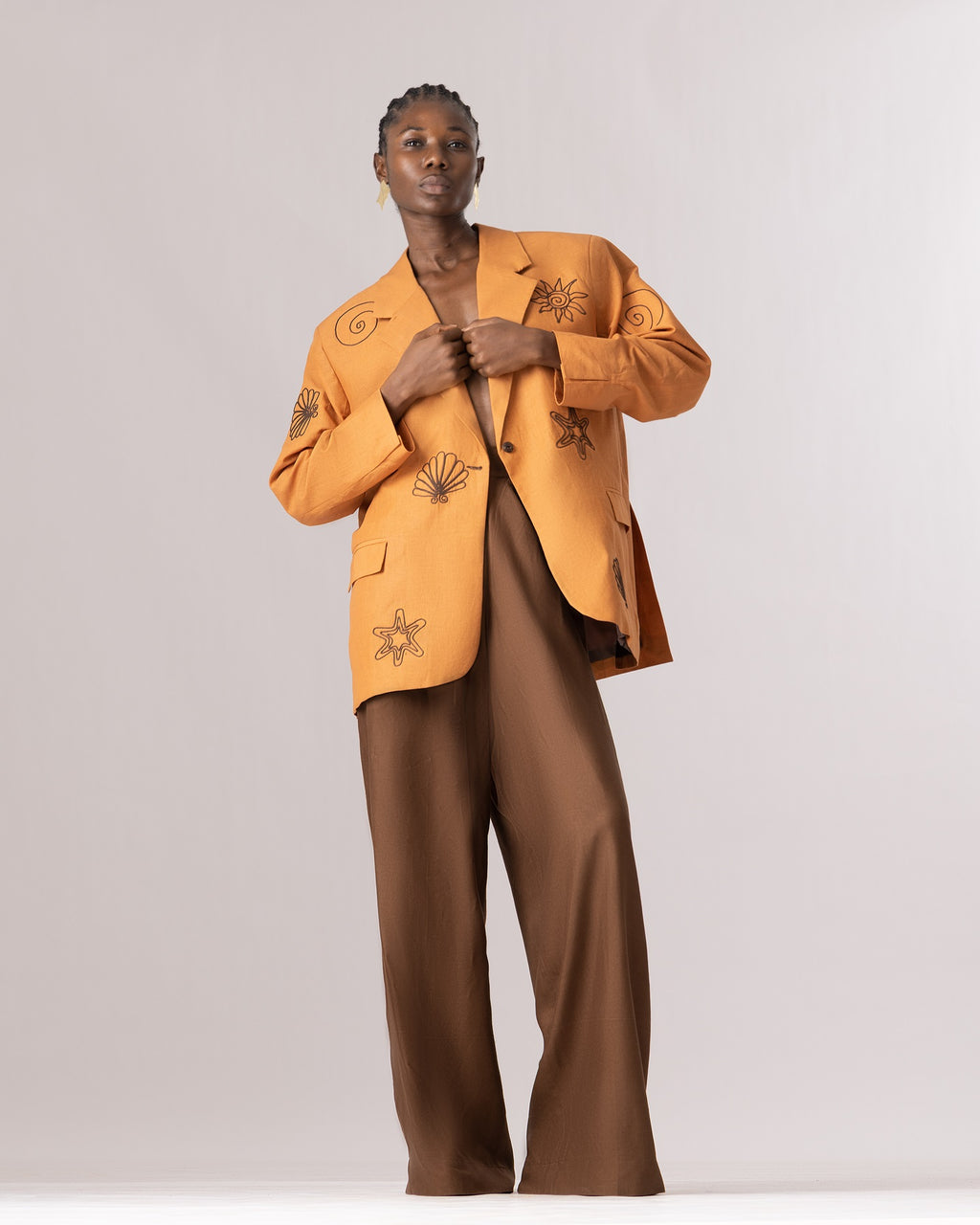 Roga Terra Oversized Linen Blazer Set